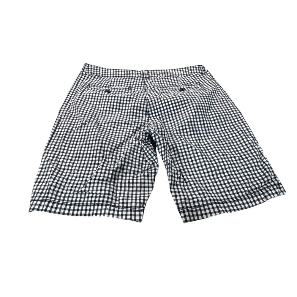 Lee Womens Natural Fit Gingham Shorts Size M Cotton/Spandex Blue/White - Picture 2 of 11